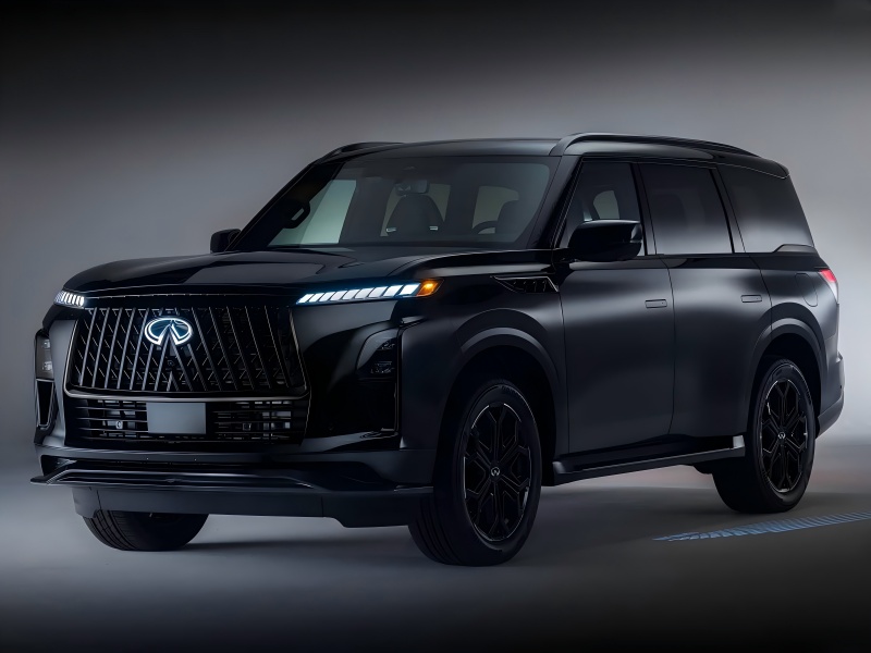 Црн надворешен комплет / 3.5T V6 Power - Официјални слики од 2026 Infiniti QX80 Sport верзија